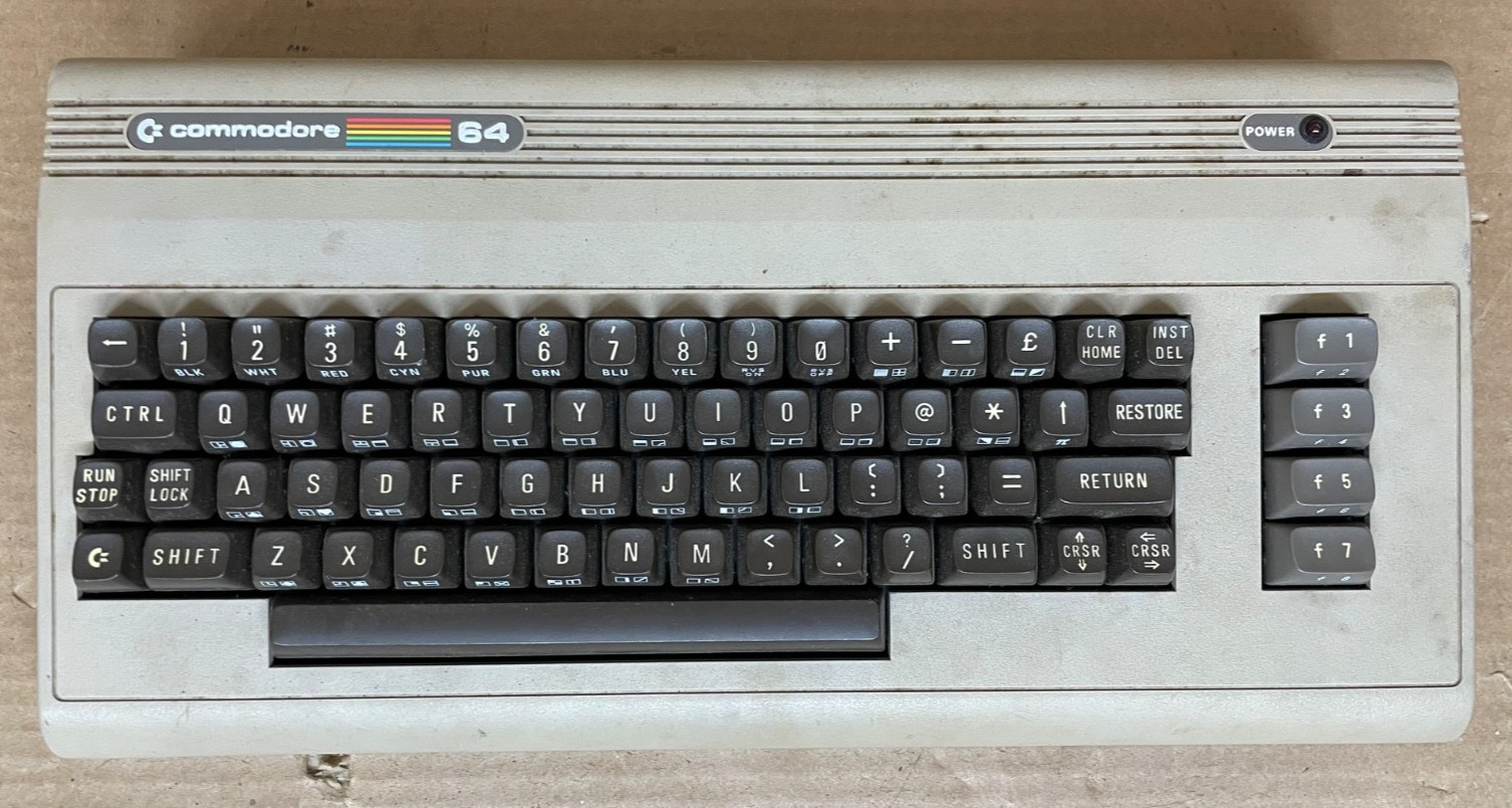 Commodore 64 C64 Computer & RF TV Switch Cable UNTESTED NO POWER SUPPLY AS IS Commodore 64 C64 Computer & RF TV Switch Cable UNTESTED NO POWER SUPPLY AS IS
