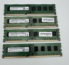Micron 32GB DDR3 Desktop RAM Lot (4x8GB) PC3-12800U 1600MHz Trested, Working picture