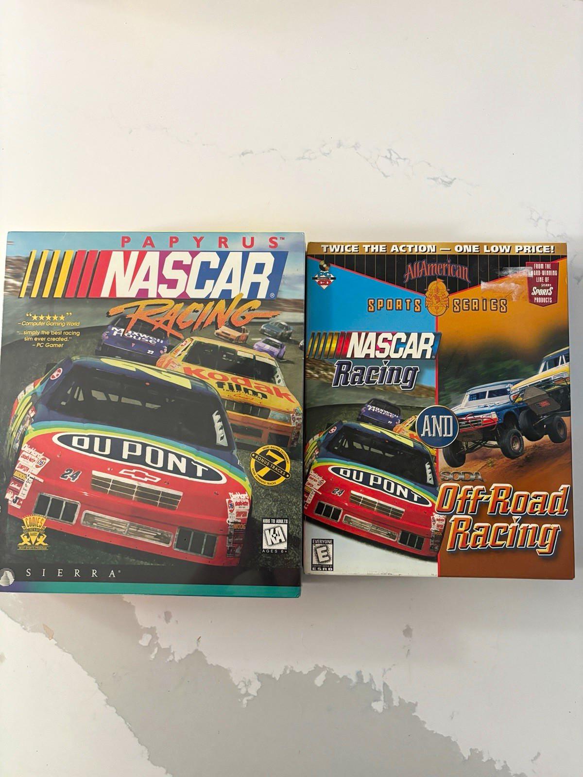 Vintage PC Racing Game Lot - Papyrus NASCAR Racing & SODA Off-Road Racing Big BX Vintage PC Racing Game Lot - Papyrus NASCAR Racing & SODA Off-Road Racing Big BX