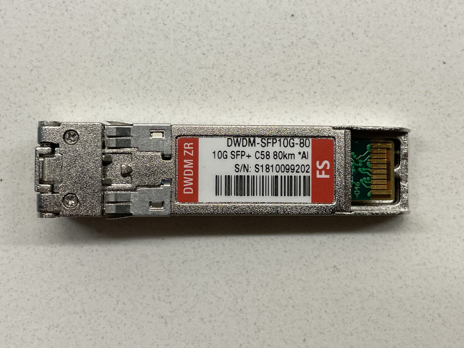 FS DWDM-SFP10G-80 ZR SFP+ C58 1531.12nm 80km Duplex LC/UPC SMF Transceiver