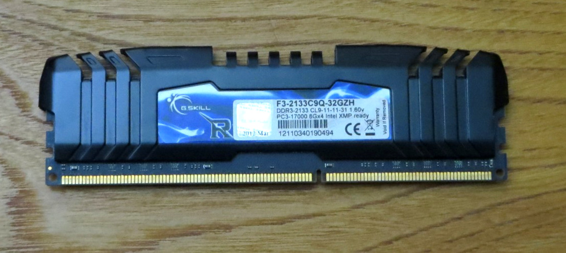 G.Skill Ripjaws Z 8GB 1x8GB DDR3 2133Mhz PC3-17000 CL9 Memory RAM SDRAM DIMM