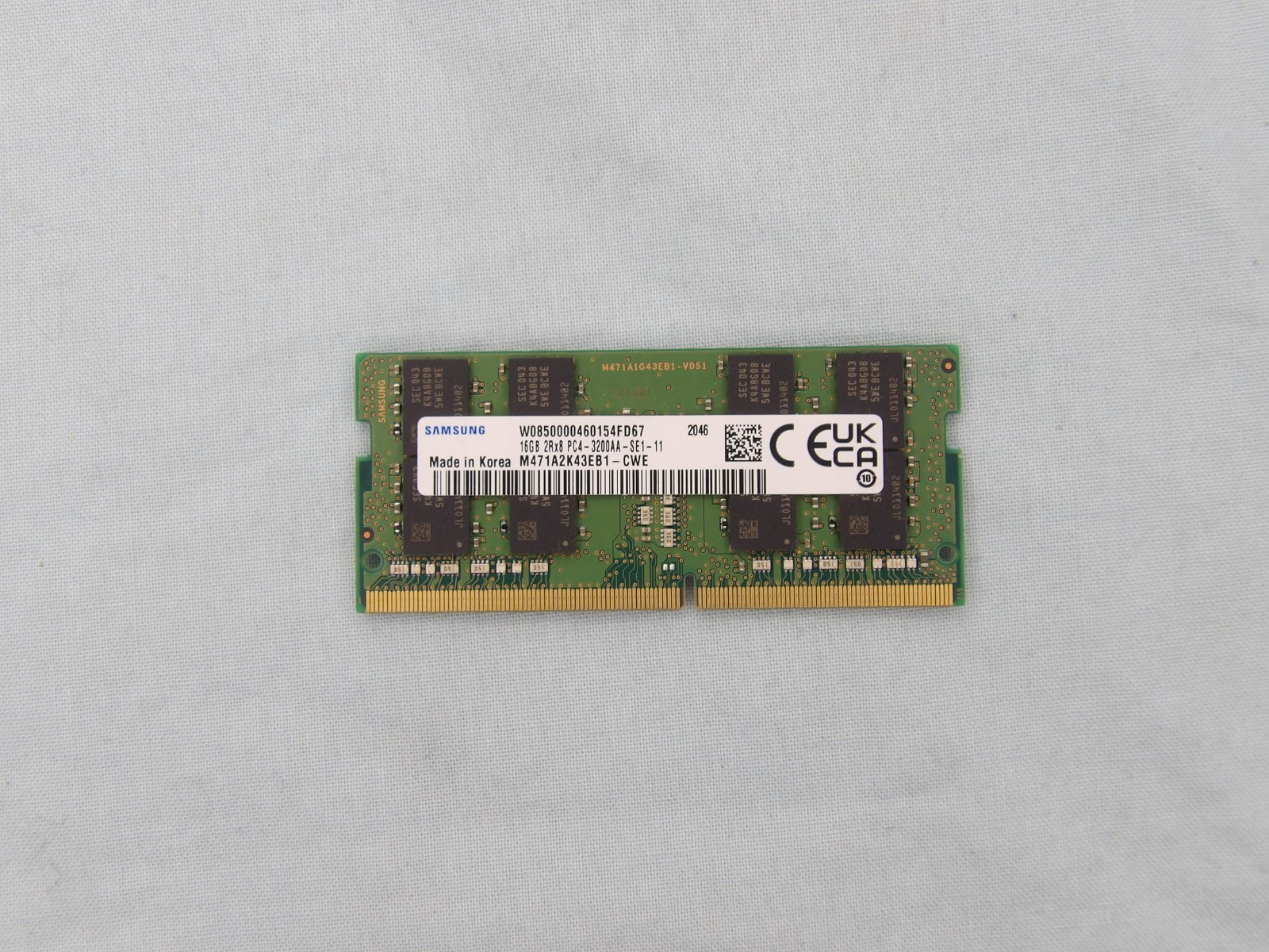 Samsung 16GB 2Rx8 PC4-3200AA (M471A2K43EB1-CWE) DDR4 Laptop ram Samsung 16GB 2Rx8 PC4-3200AA (M471A2K43EB1-CWE) DDR4 Laptop ram