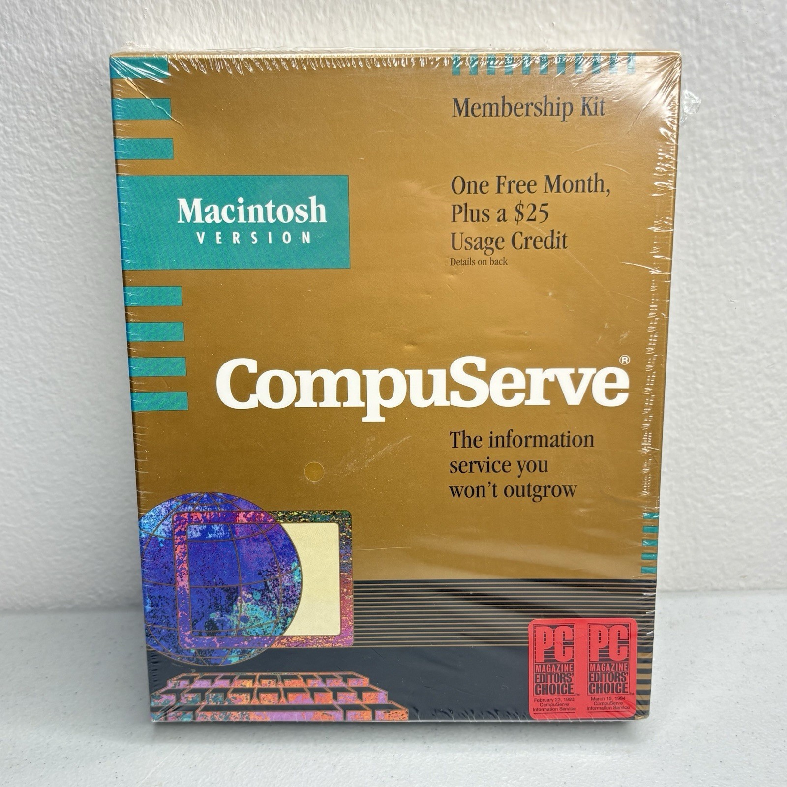 Vintage Macintosh Compuserve Version 1 Membership Kit PC Magazine Mac New Sealed Vintage Macintosh Compuserve Version 1 Membership Kit PC Magazine Mac New Sealed